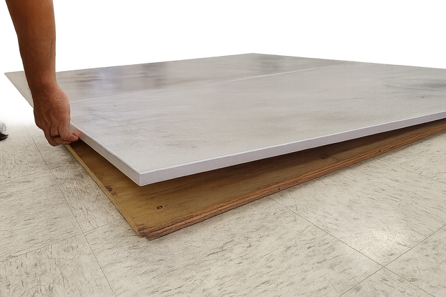 Plywood support reference ground plane
