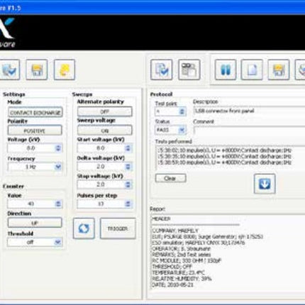 Haefely 2490216 ESD Control & Report Software for ONYX ESD Gun - ESDGuns.com