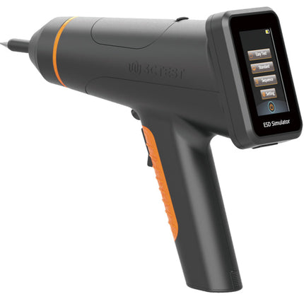 3ctest EDS MAX20 20 kV ESD gun with touchscreen interface, ideal for electrostatic immunity compliance testing.