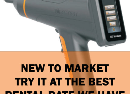 Promotional image of 3ctest EDS MAX20 ESD simulator highlighting best rental rates for new-to-market electrostatic discharge tool.