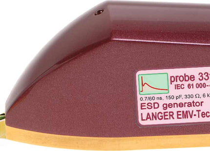 Langer-EMV P331-2 ESD Pulse Injection Generator probe for IEC 61000-4-2 compliance, used in IC and PCB immunity testing applications.