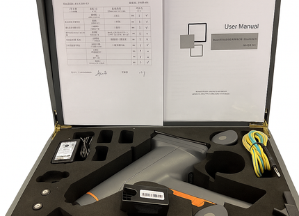 Complete 3ctest EDS MAX20 ESD simulator kit in carrying case with user manual and accessories for professional electrical testing.
