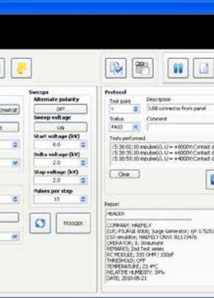 Haefely 2490216 ESD Control & Report Software for ONYX ESD Gun - ESDGuns.com