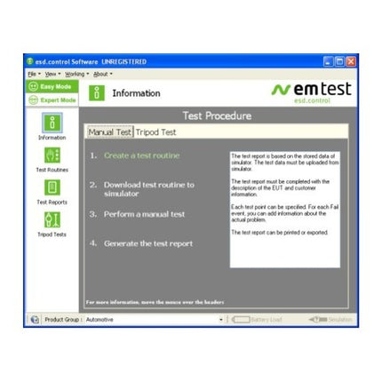 EM Test esd.control ESD Test Management Tool (Remote Control Software)