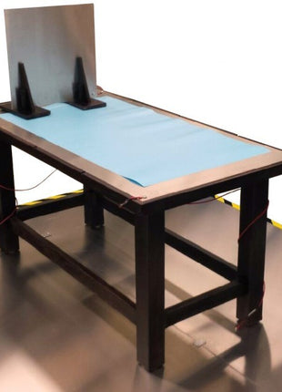 ESD Test Bench Setup with Ground Planes and Grounding Cables